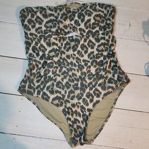 Leopard Print Kids One Piece Swimsuit